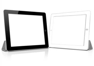 Two Horizontal Tablets with Knockout Screens