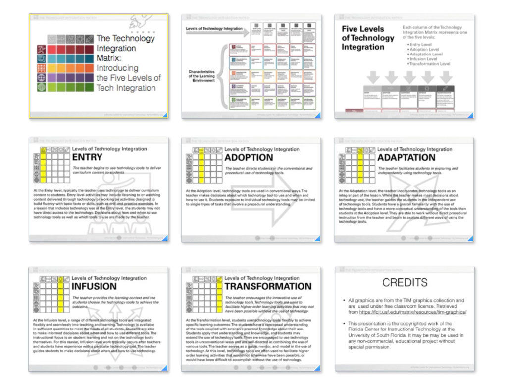 Five Levels Of Technology Integration PDF | TIM