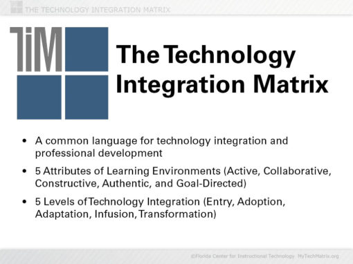 Technology Integration Matrix Overview Slide | TIM
