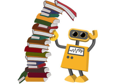 Robot 82: Leaning Tower of Books