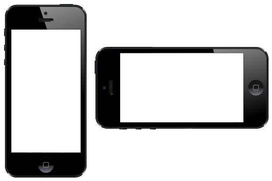 Two iPhones with Knockout Screens