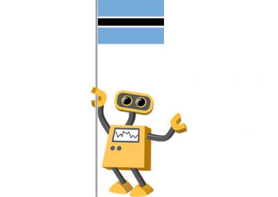 Robot 39-BW: Flag Bot, Botswana