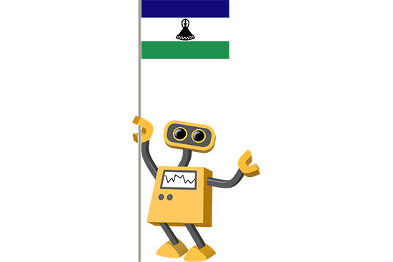 Robot 39-LS: Flag Bot, Lesotho