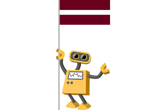 Robot 39-LV: Flag Bot, Latvia