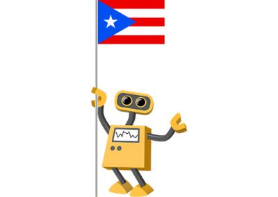 Robot 39-PR: Flag Bot, Puerto Rico