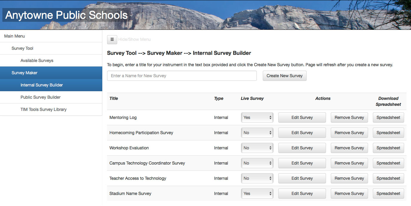 School survey platform