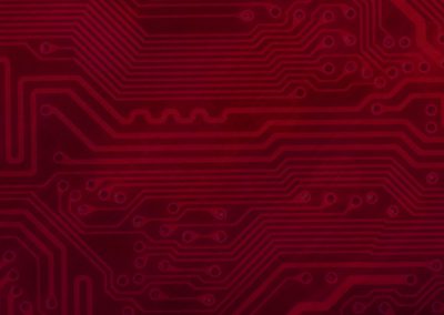 Circuit Board Background Slide: Red
