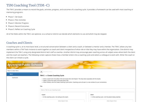 Coaching Tool (TIM-C) | TIM