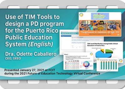 Use of TIM Tools To Design a PD Program in Puerto Rico (English)
