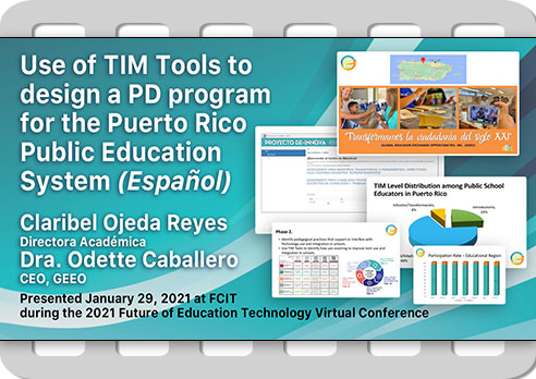 Use of TIM Tools To Design a PD Program in Puerto Rico (Español)