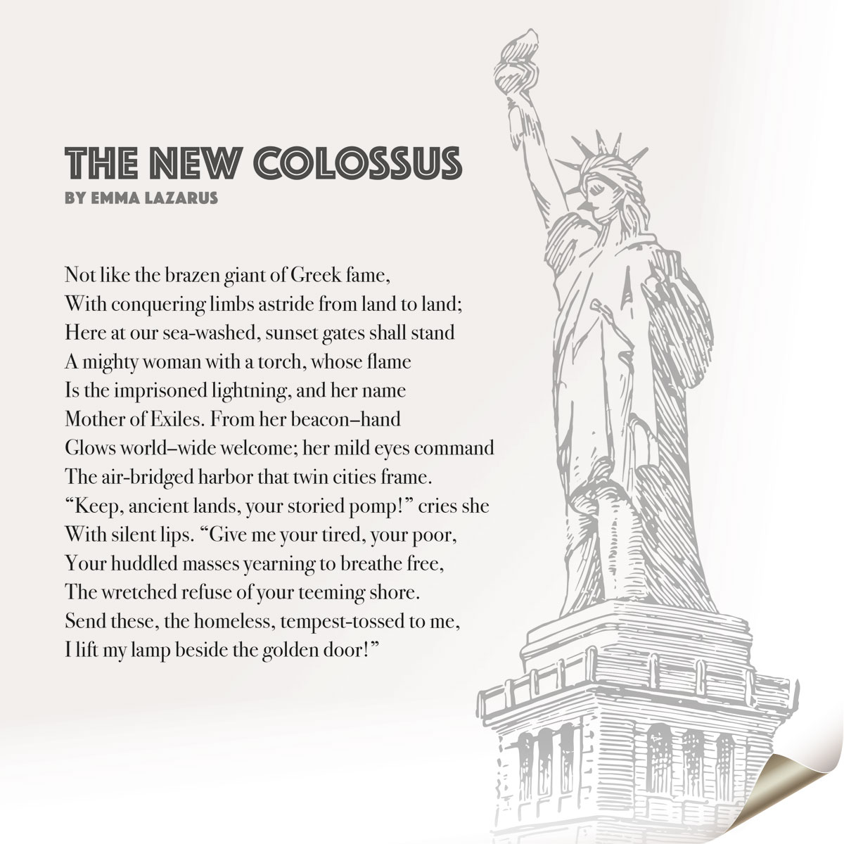 paraphrasing and summarizing the new colossus