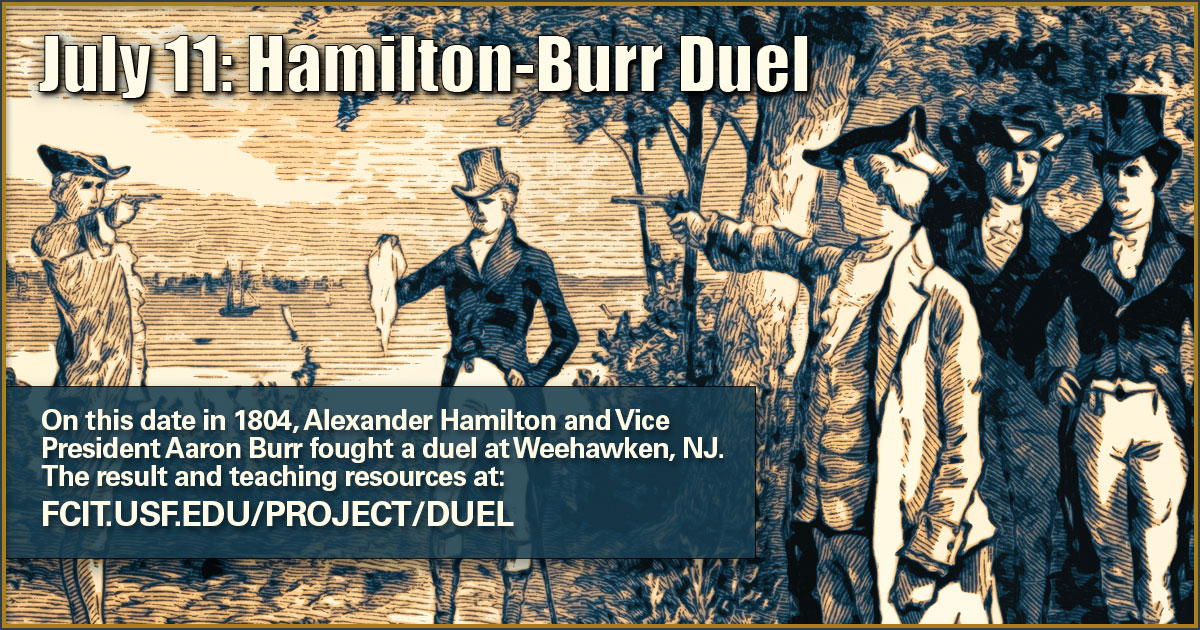 The duel between aaron burr and alexander hamilton was the result of hot sale