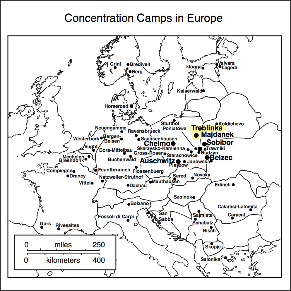 Treblinka Camp Map