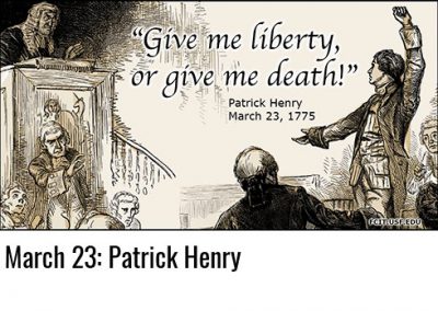 March 23: Patrick Henry