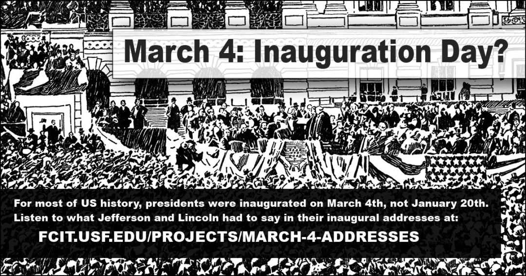 March 4 Inauguration Day? FCIT