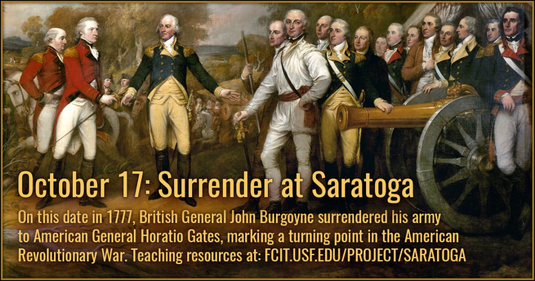 October 17 Surrender At Saratoga FCIT