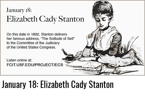 January 18: Elizabeth Cady Stanton