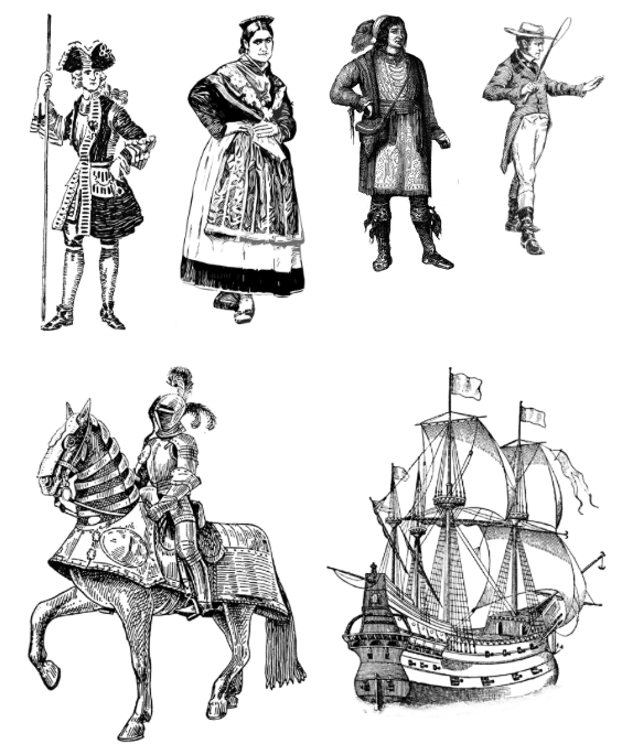 Cutout People for Castillo de San Marcos Project