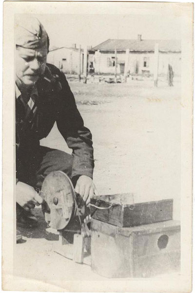 Picture of a camp stove made by a prisoner